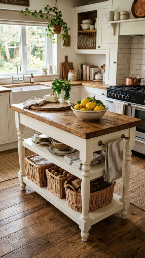 4. Farmhouse Island with Turned Legs