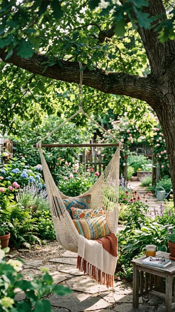 4. Hang a Relaxing Hammock or Swing Chair