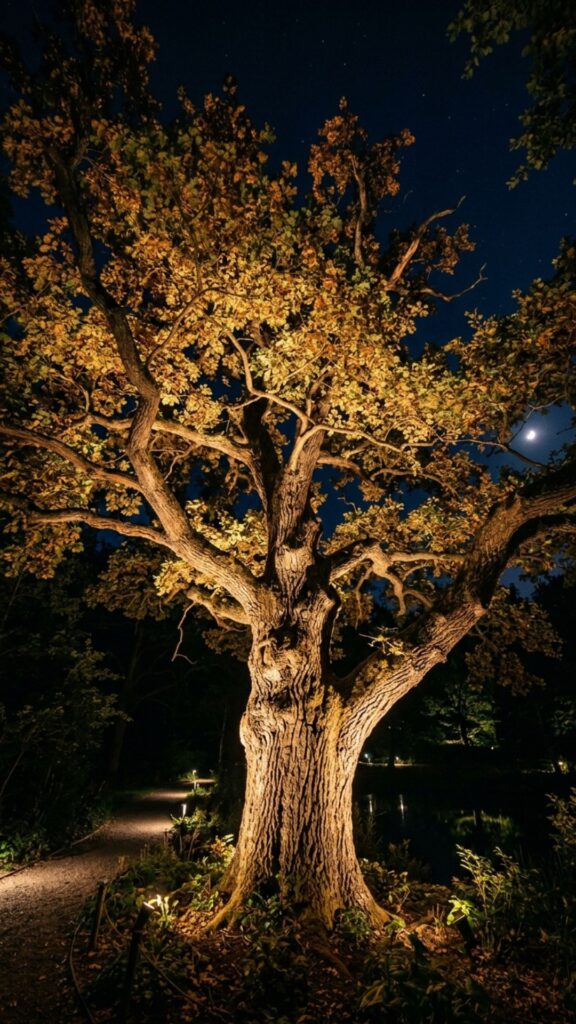 4. Highlight Trees With Uplighting