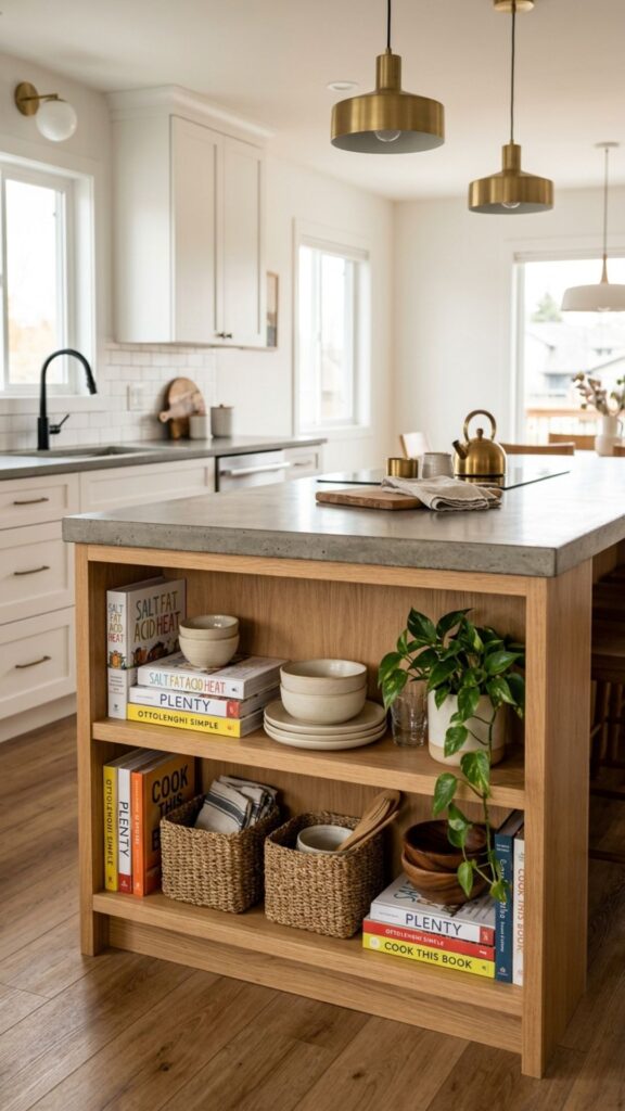 4. Install Open Shelving for Display and Access