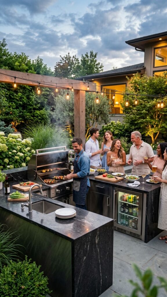 4. Install an Outdoor Kitchen