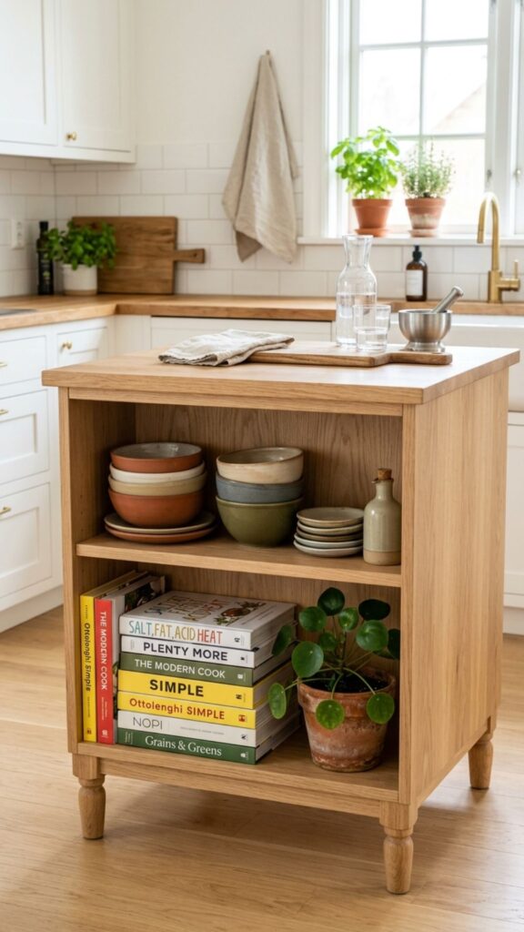4. Island With Open Shelving