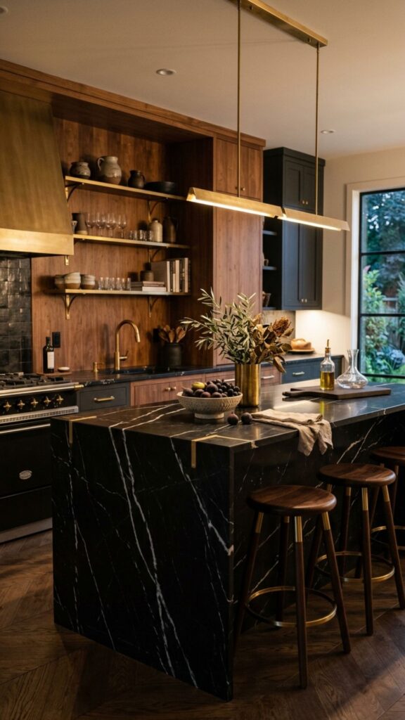 4. Moody Black Marble for Depth and Drama