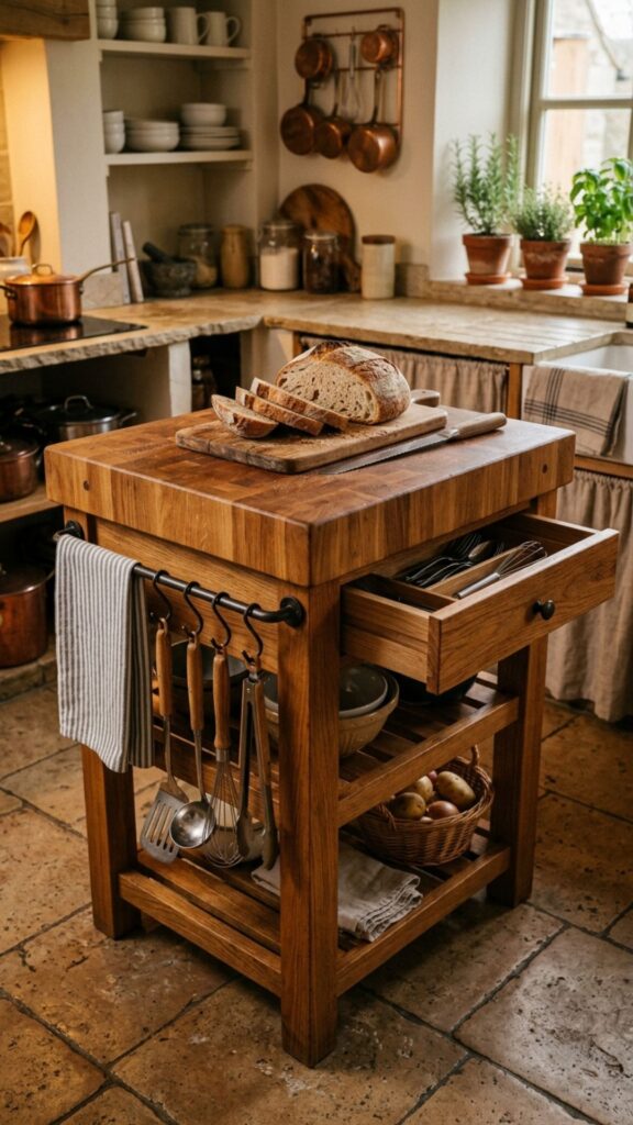 4. Use a Butcher Block Cart