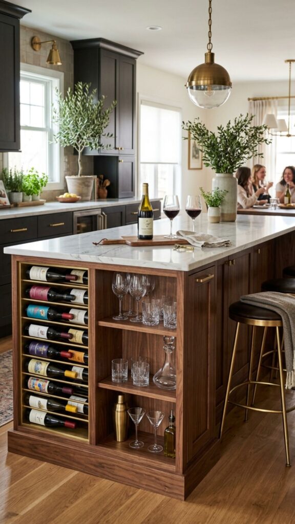 5. Add a Wine Rack and Open Shelving Combo