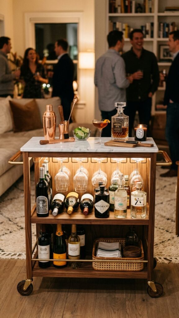 5. An Island That Doubles as a Bar Cart