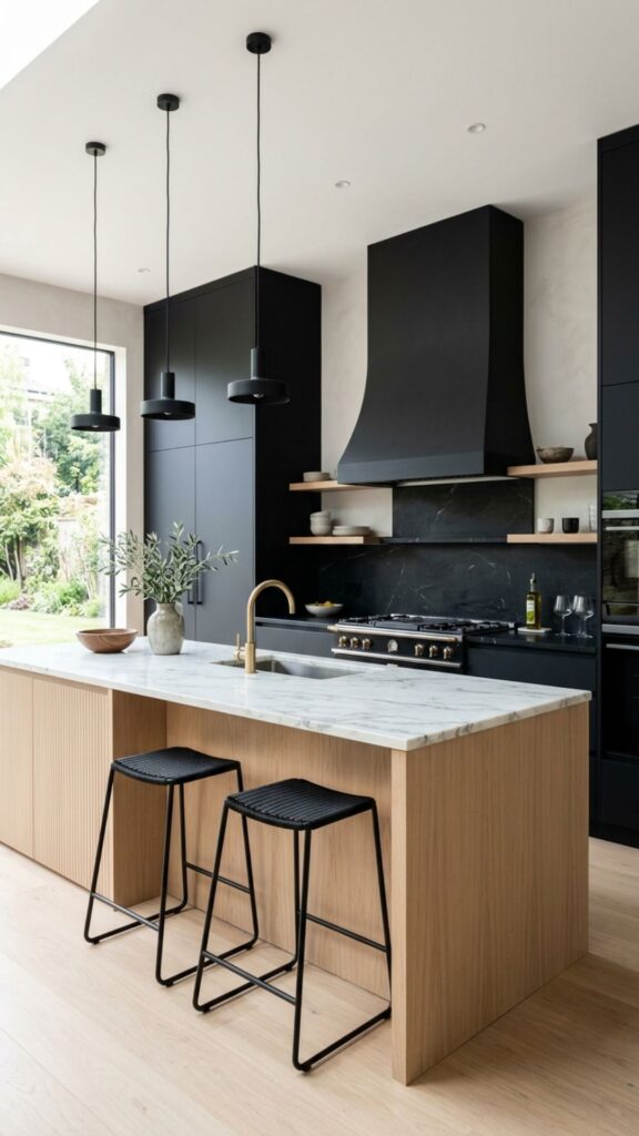 5. Black Matte Modern Hood