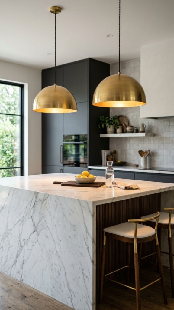5. Bold Brass Pendants