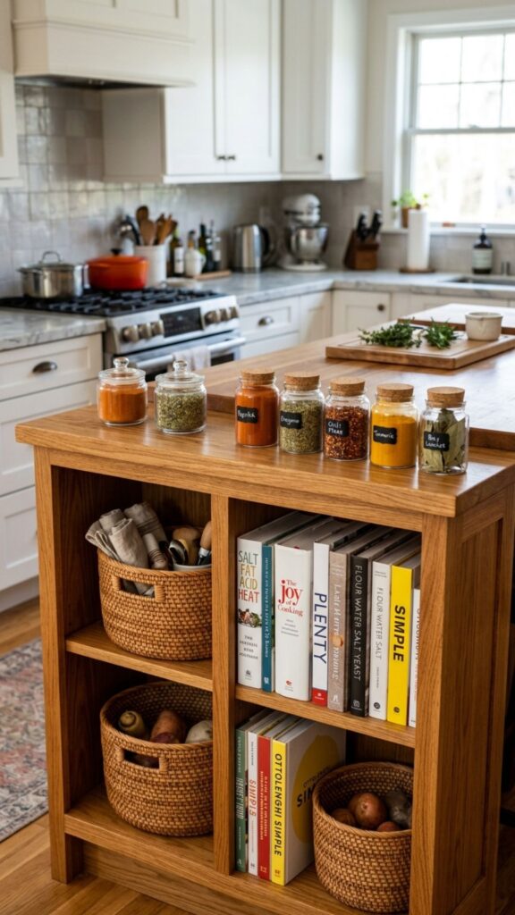 5. Bookshelf-Style End Cabinet