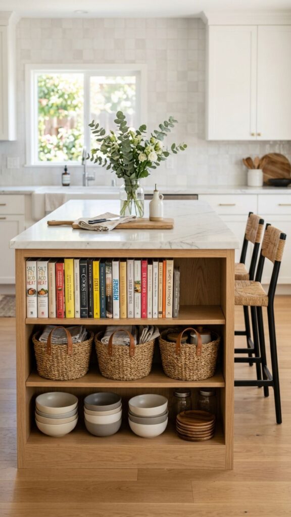 5. Build In Open Shelving