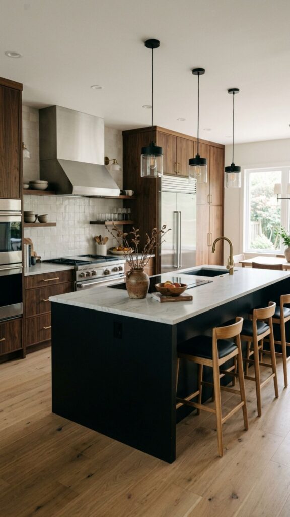 5. Create Contrast With a Black Island