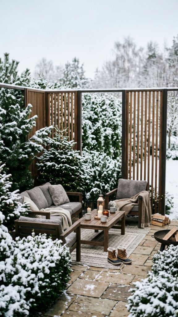 5. Create a Windbreak With Screens or Plants