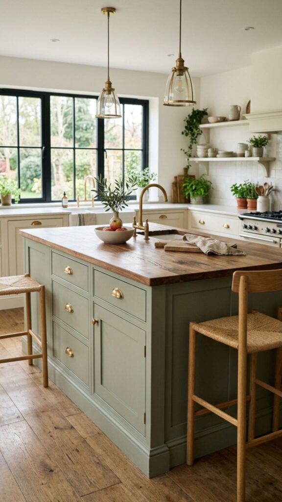 5. Earthy Green Painted Base