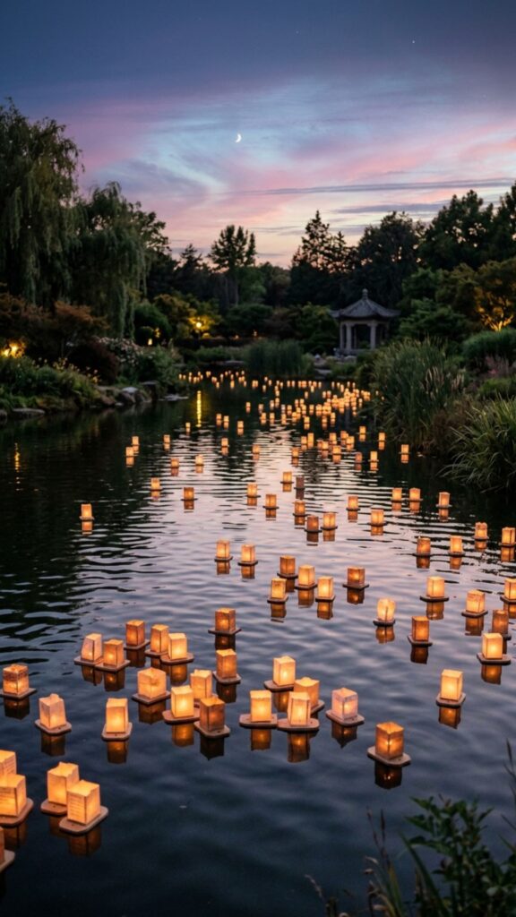 5. Float Candles or Lights in Water Features