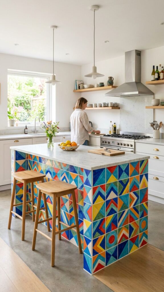 5. Go Bold With Patterned Tile