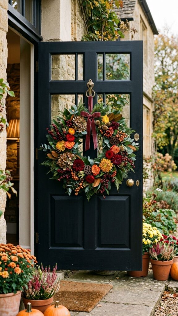 5. Hang a Seasonal Wreath
