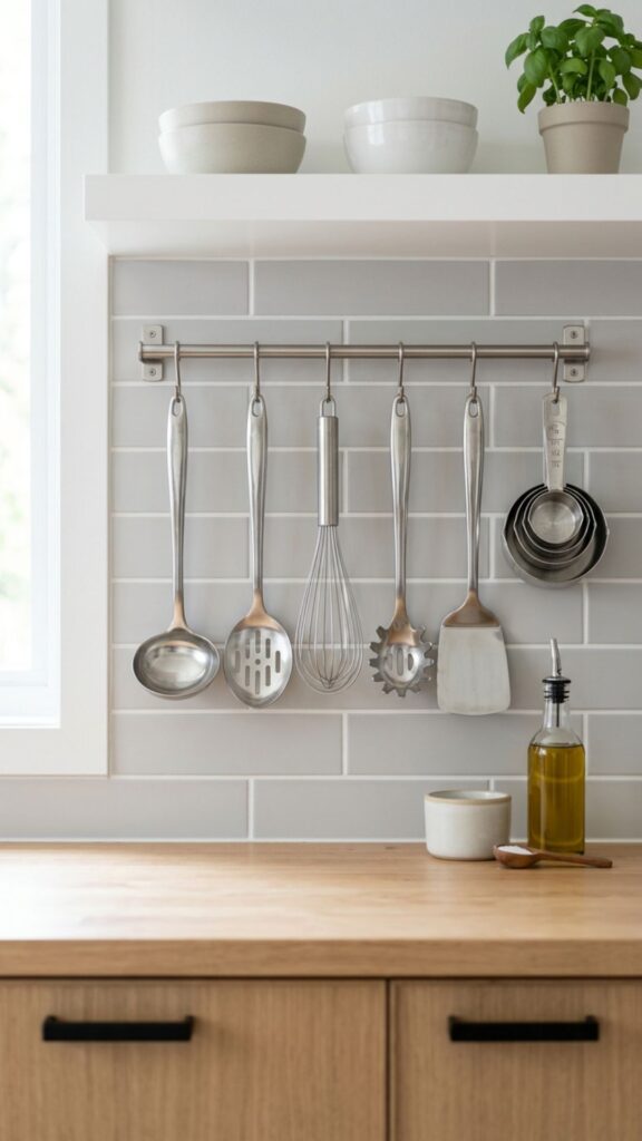 5. Hanging Utensil Rail