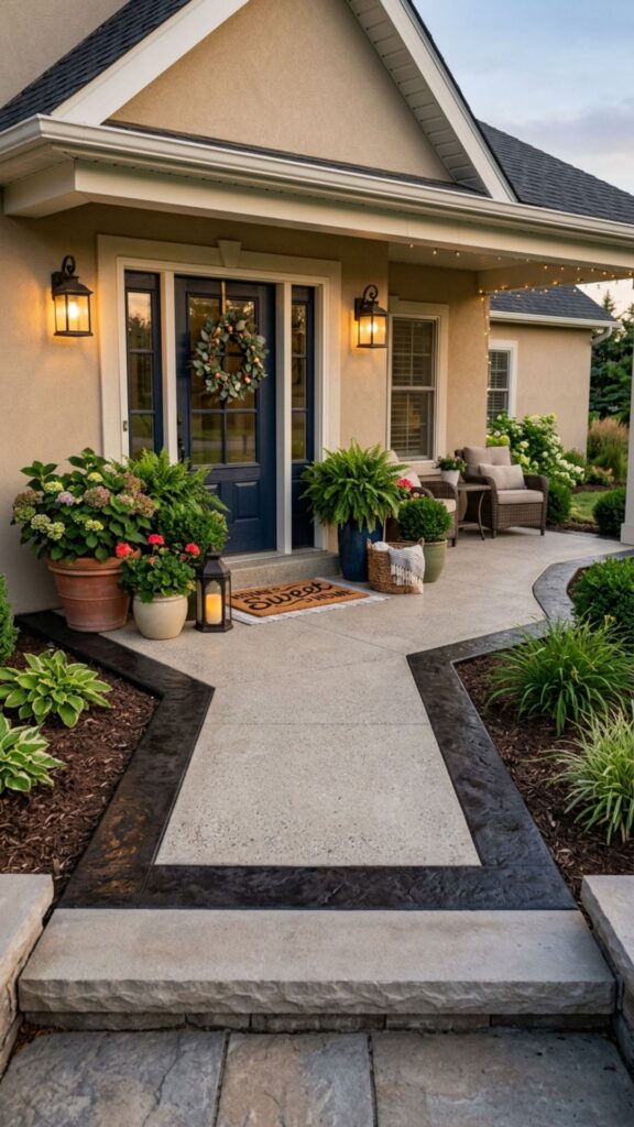 5. Install a Decorative Concrete Border