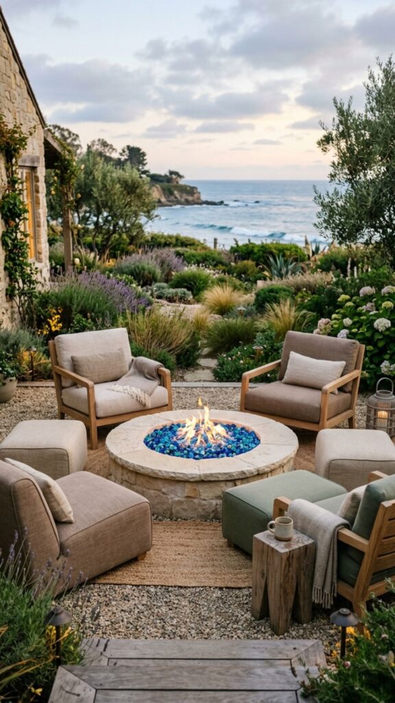 5. Install a Sand-Toned Fire Pit