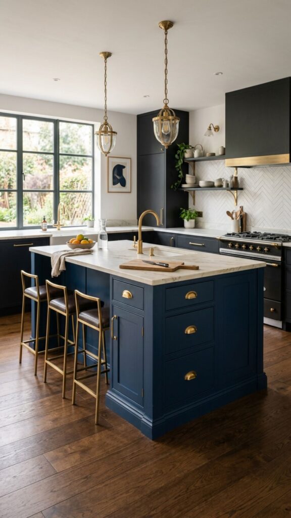 5. Layer in a Navy Blue Island