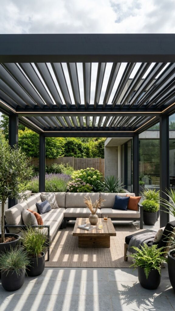 5. Louvered Roof Pergola