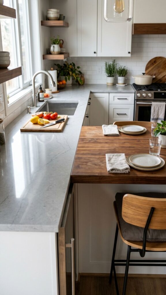5. Mix Two Countertop Materials