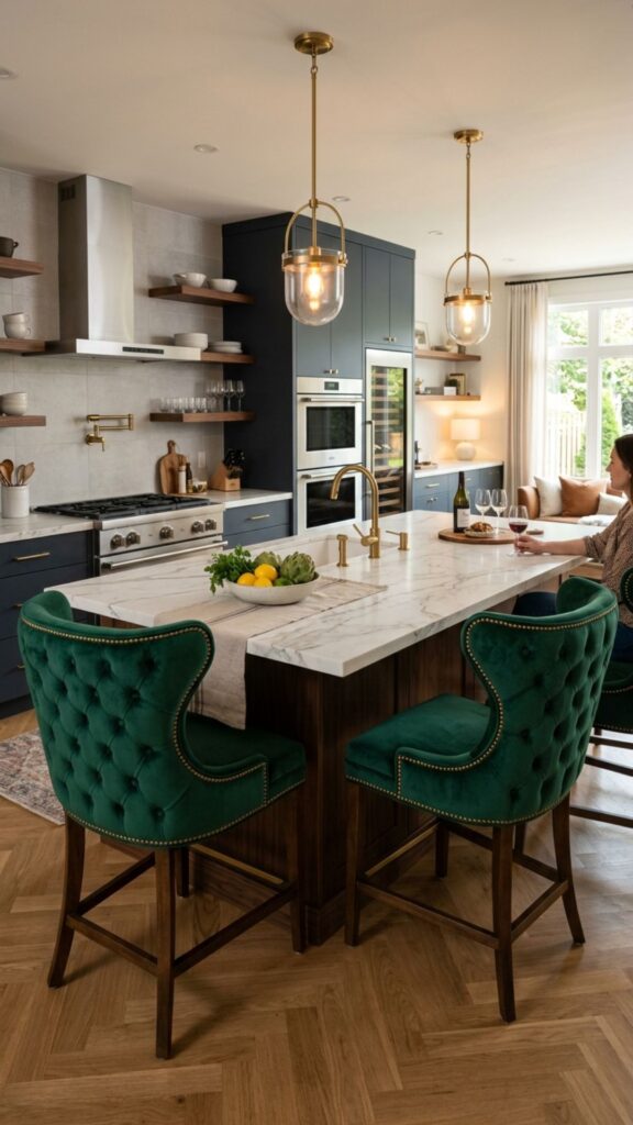 5. Rattan and Woven Stools for Organic Warmth