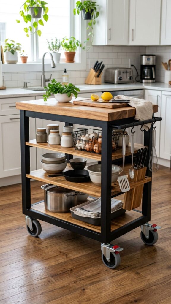 5. Rolling Cart Island on Casters