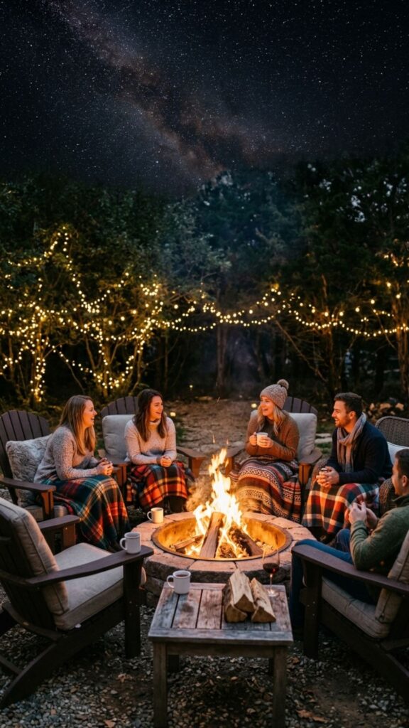 5. Set Up a Fire Pit for Cool Evenings