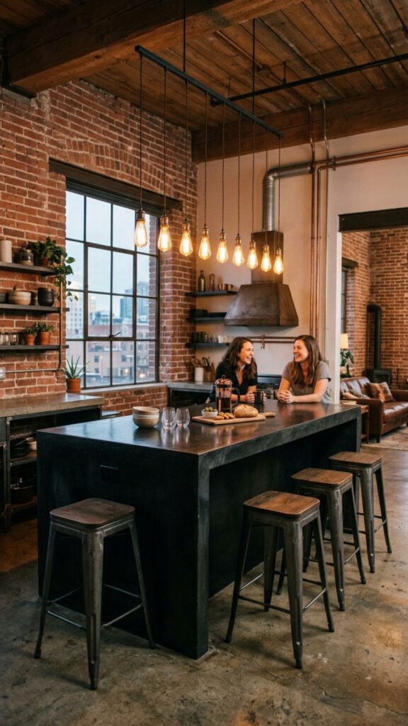 5. Sleek Black Concrete for Industrial Style