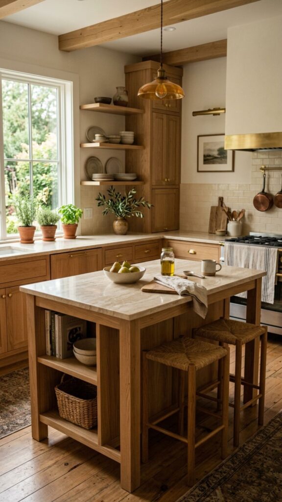 5. Warm Beige and Cream Tones for Cozy Kitchens