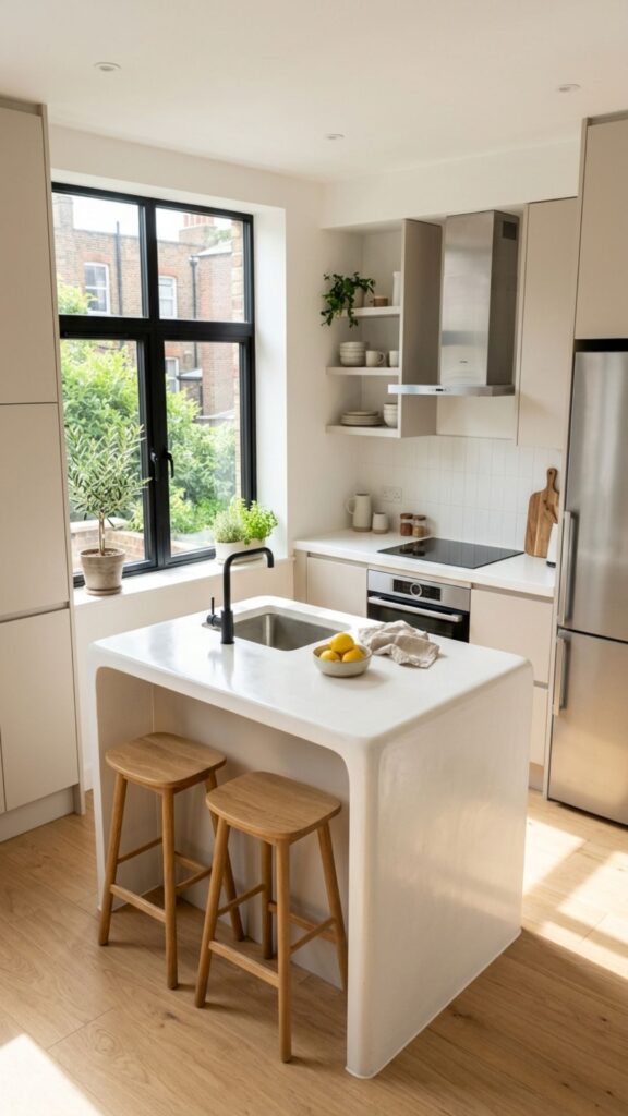 5. White Concrete for a Bright, Airy Feel