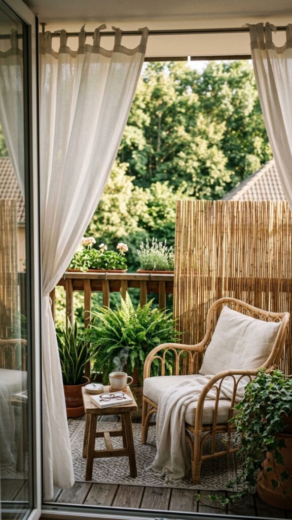 6. Add Privacy With Screens or Curtains