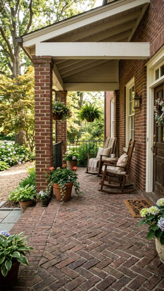 6. Brick Porch for Lasting Durability