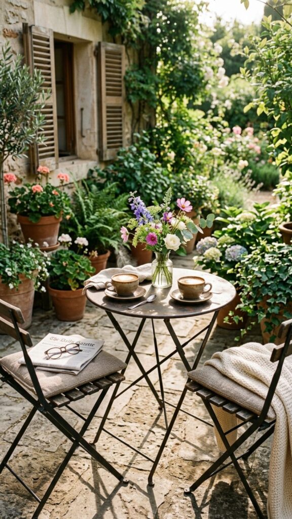 6. Bring in a Compact Bistro Set