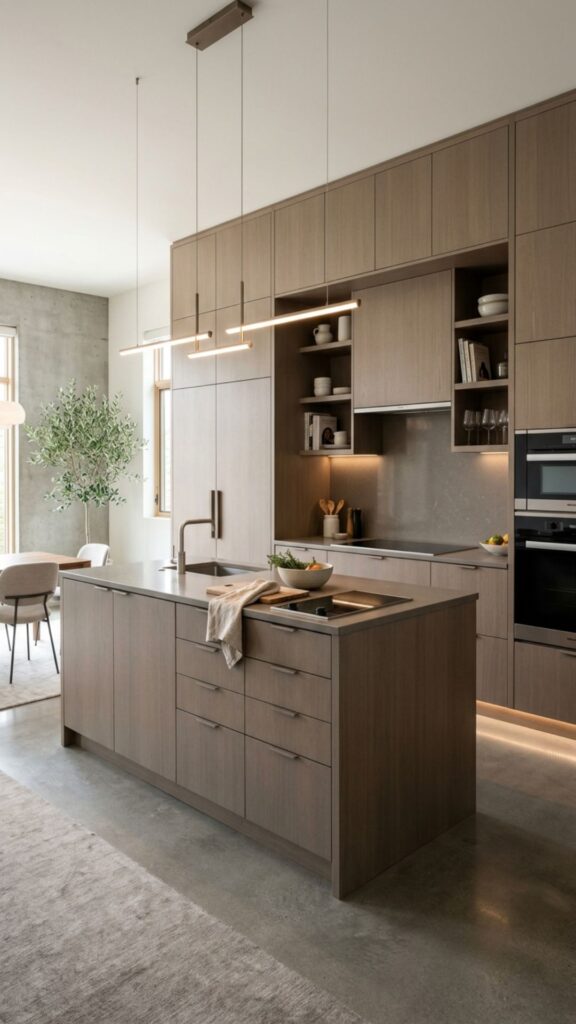 6. Built-In Island with Wall Cabinetry