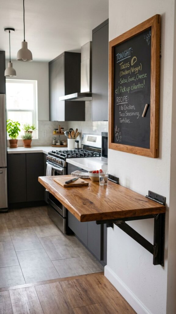 6. Create a Fold-Down Wall Island