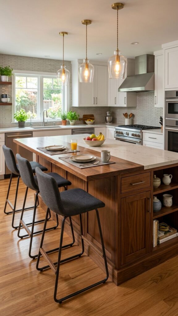 6. Design a Seating Overhang for Casual Meals