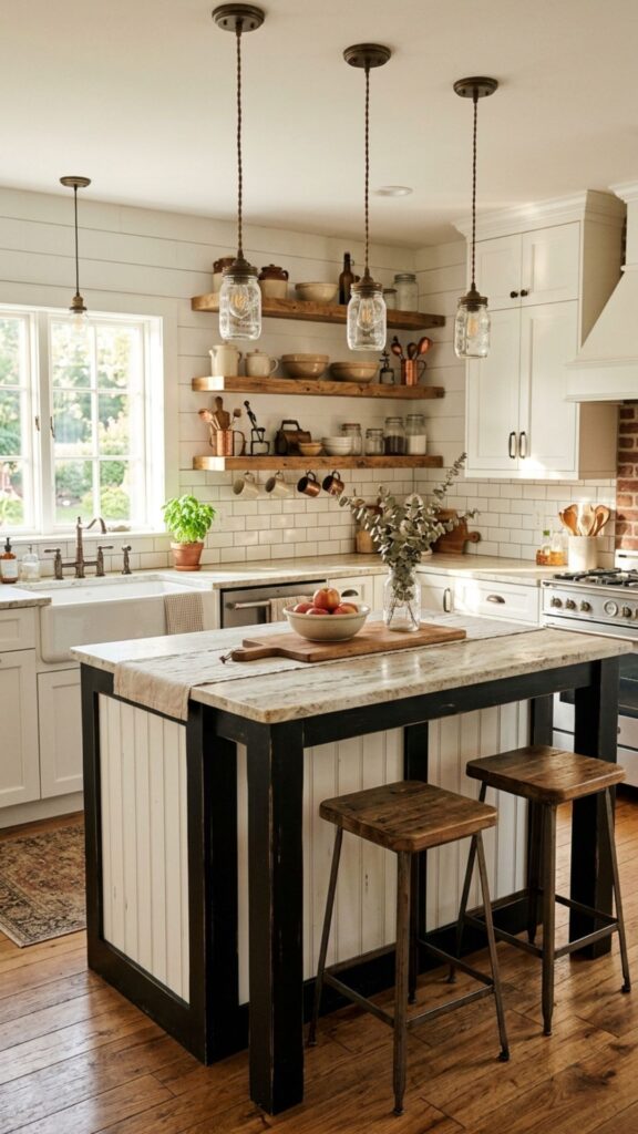 6. Farmhouse Style with Shiplap