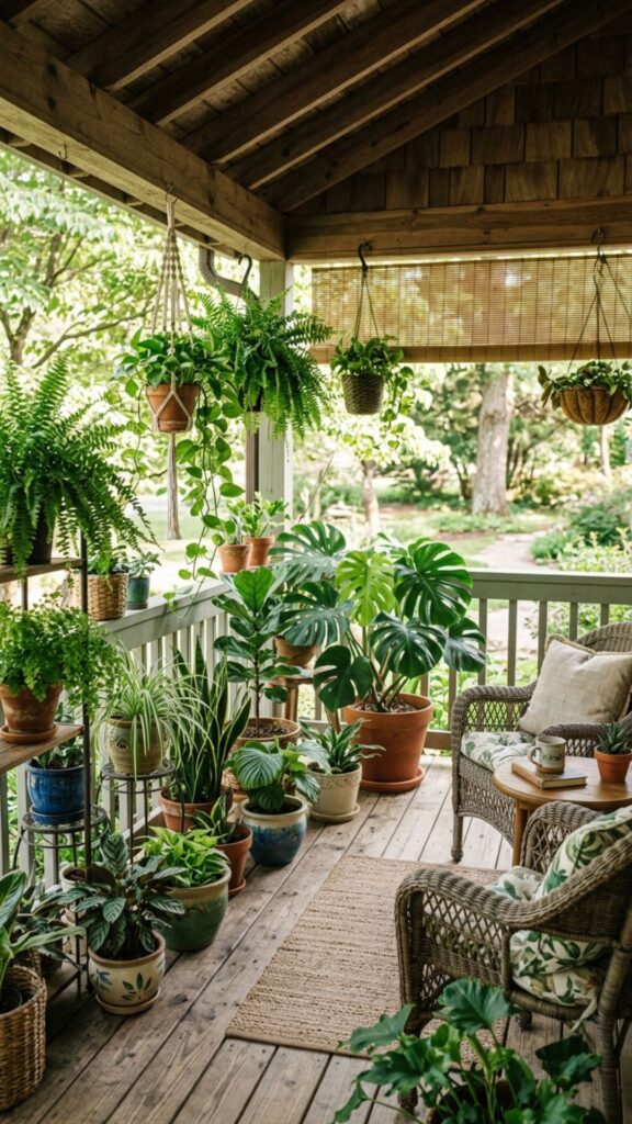 6. Fill the Space with Potted Plants