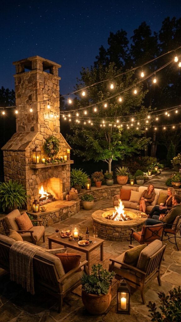 6. Fire Pit and Fireplace Combo