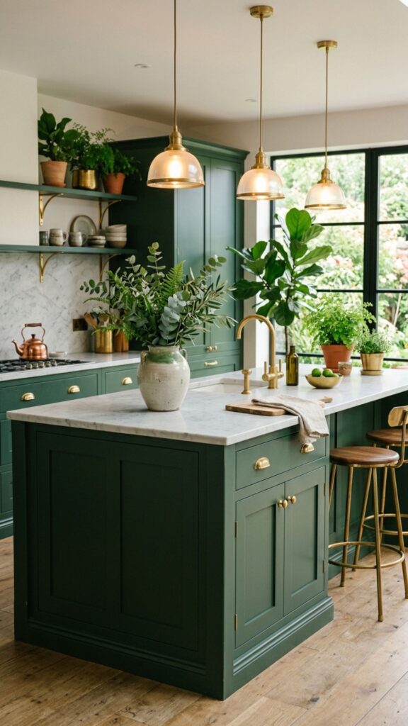 6. Forest Green Painted Island