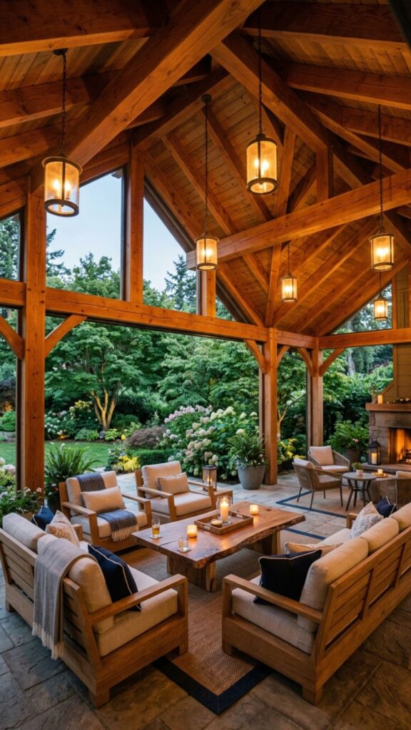 6. Gable-Roof Patio for Extra Height