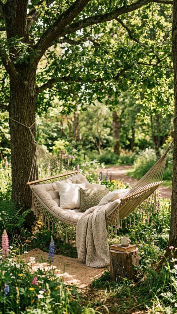 6. Install a Cozy Hammock or Swing