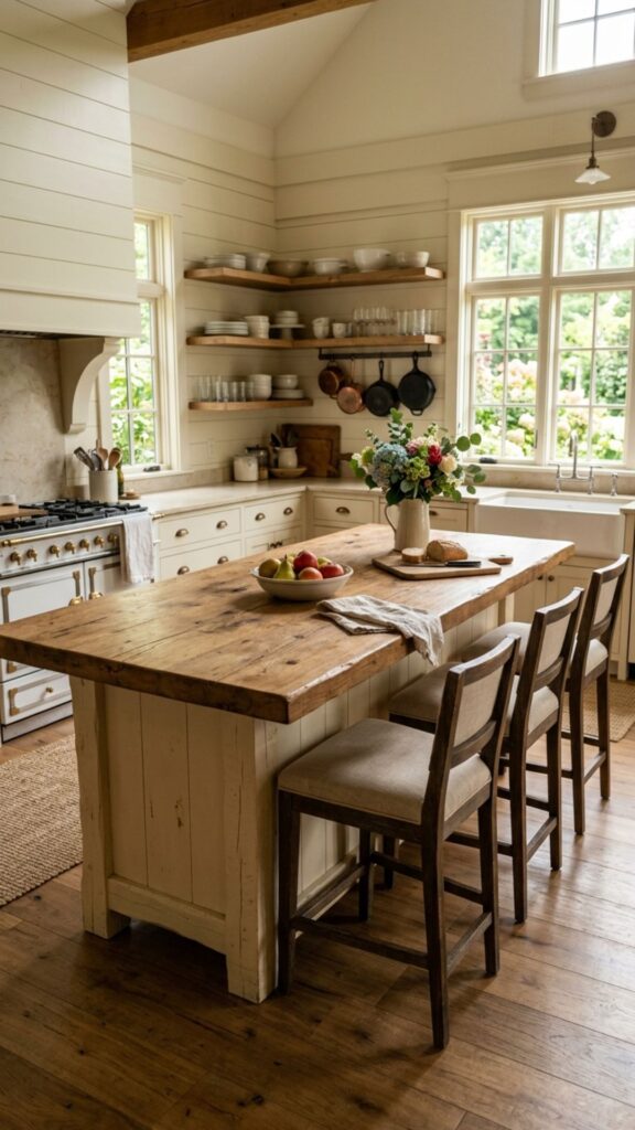 6. Large Island With Counter-Height Stools
