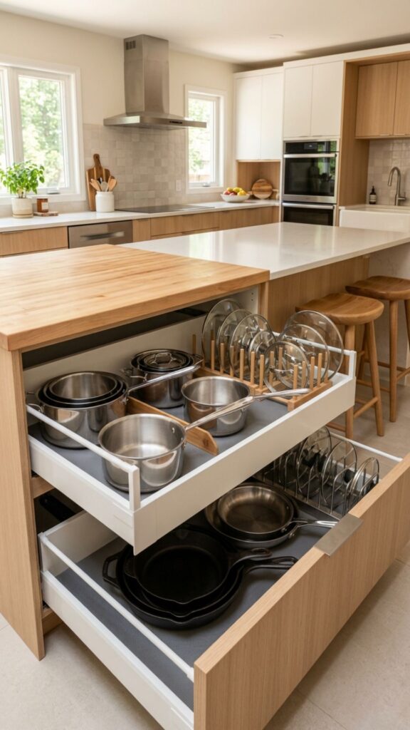 6. Maximize Deep Drawers for Pots and Pans