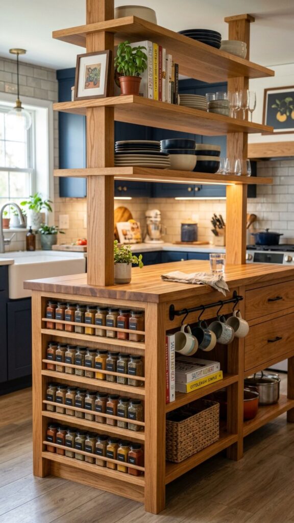 6. Maximize Vertical Storage With a Tall Island
