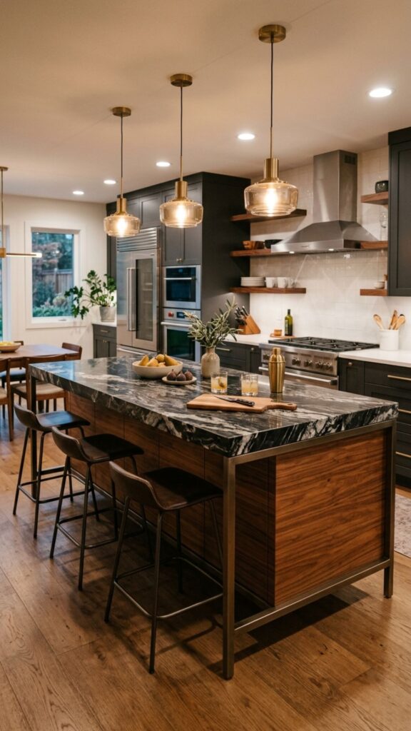 6. Mix Rich Wood Tones