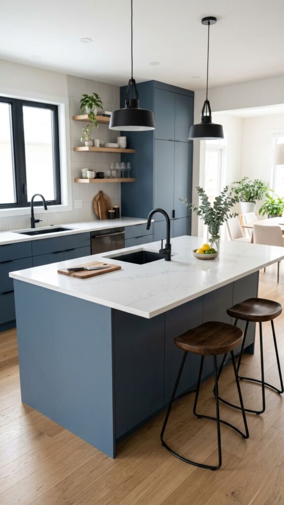 6. Sleek Slate Blue for Modern Homes