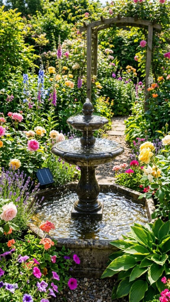 6. Solar-Powered Fountain